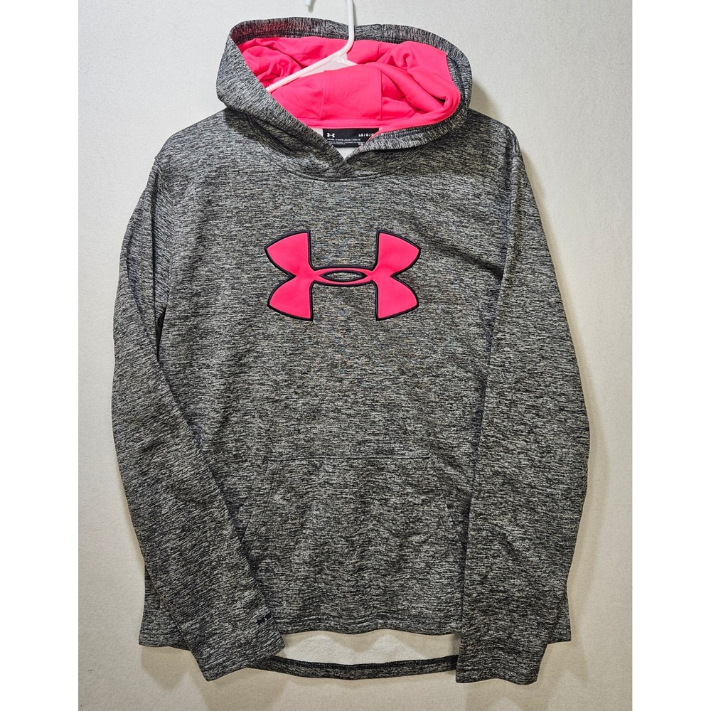Under Armour UA Women's Storm Fleece Hoodie, Gray/Pink, Sz LG, 1319399, NWT